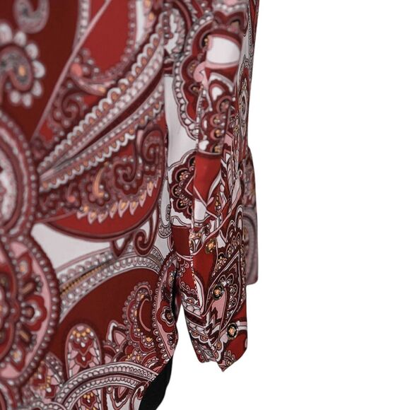 Chico's Women's Shirt Button Up Multicolor Paisley Pleated Tunic Top 4 XXL/20 - Picture 9 of 9